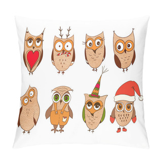 Personality  Set Of Cute Owls  Pillow Covers