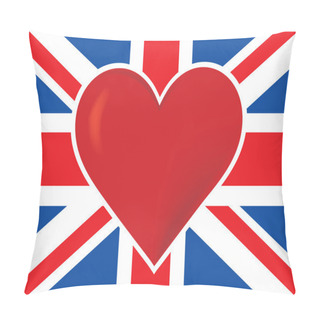 Personality  Heart British Flag Pillow Covers