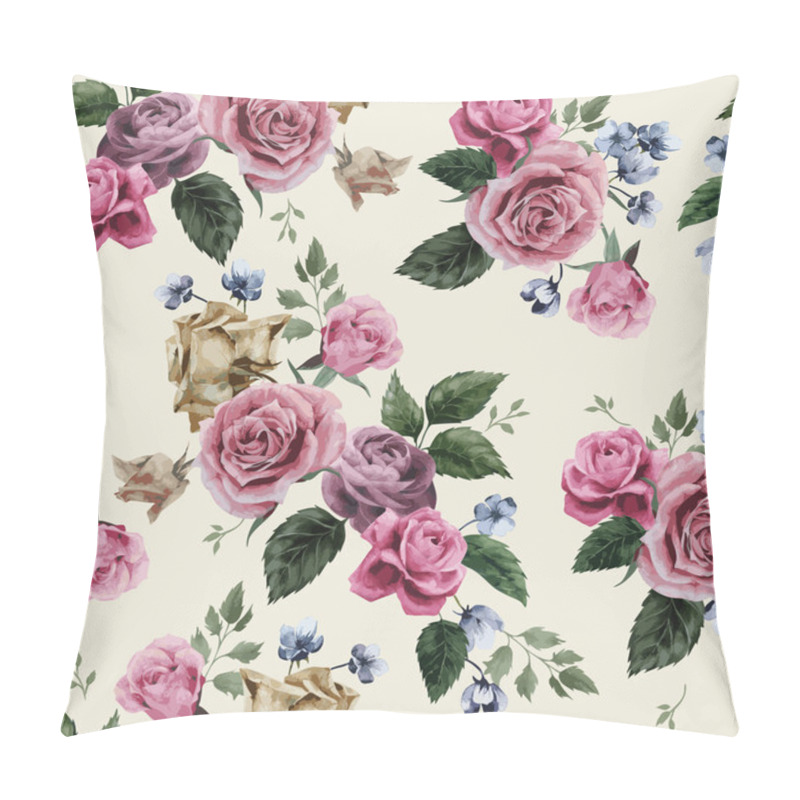 Personality  Floral Pattern With Pink Roses Pillow Covers