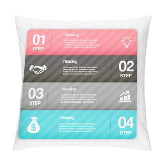 Personality  Modern Step By Step Web Elements. Vector Design Infographics Pillow Covers