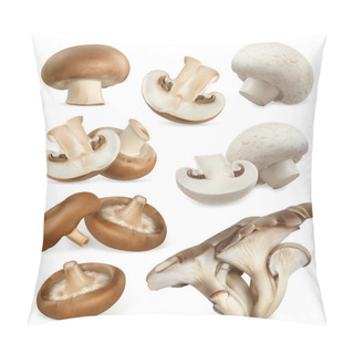 Personality  Edible Mushrooms Icons Set Pillow Covers