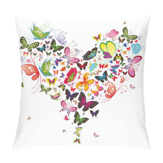 Personality  Butterfly Heart, Valentine Illustration. Element For Design Pillow Covers