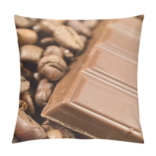 Personality  Coffee And Chocolate  On Background Pillow Covers