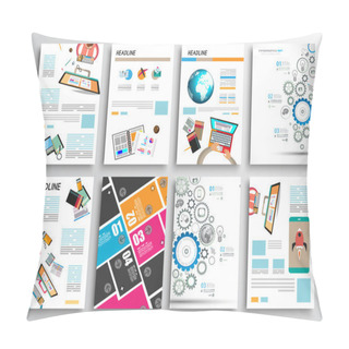 Personality  Set Of Flyer Design, Web Templates Pillow Covers
