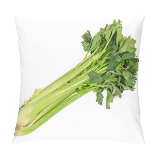 Personality  Fresh Green Celery Stalks On A White Background Pillow Covers