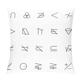 Personality  Mathematics Vector Icons 5 Pillow Covers