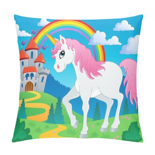 Personality  Fairy Tale Unicorn Theme Image 2 Pillow Covers