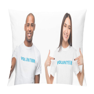 Personality  Couple Of Young Volunteers Pillow Covers