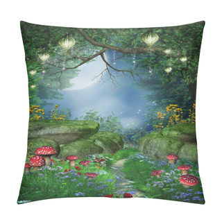 Personality  Enchanted Forest With Lanterns Pillow Covers