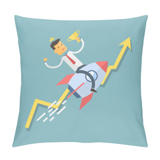 Personality  Successful Entrepreneur Illustration Pillow Covers