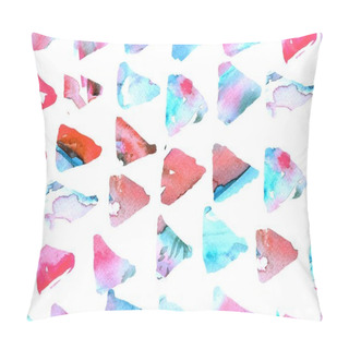 Personality  Watercolor Triangle Pattern. Simple Geometric Seamless Pattern. Pillow Covers
