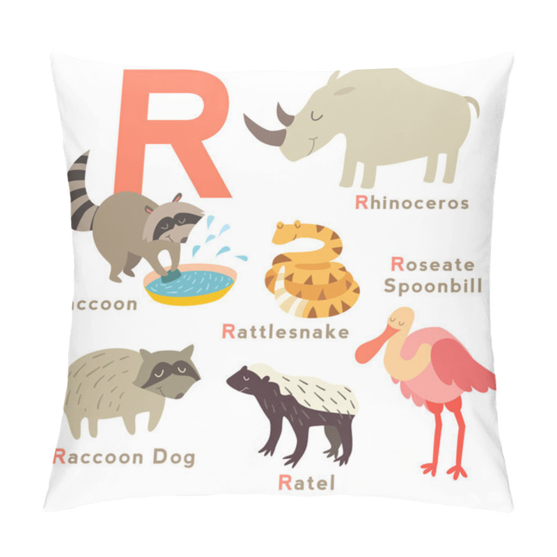 Personality  R letter animals set pillow covers