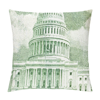 Personality  US Capitol Building Macro Of The Back Of The Fifty Dollar Bill Pillow Covers