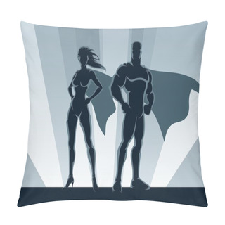 Personality  Superhero Couple Pillow Covers