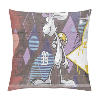Personality  Graffiti Rabbit Pillow Covers