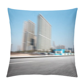 Personality  Asphalt Road In Midtown Of Modern City Pillow Covers