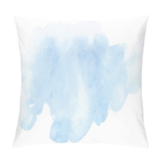 Personality  Hand Drawn Blue Watercolor Ellipse Background, Textured Light Blue Prin, Vector Illustration Pillow Covers