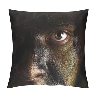 Personality  Camouflage Painted Face Pillow Covers
