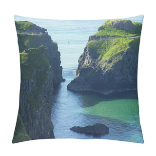 Personality  Carrick-a-rede Rope Bridge, County Antrim, Northern Ireland Pillow Covers