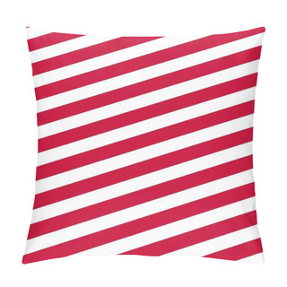 Personality  Diagonal Stripes Red White Pillow Covers