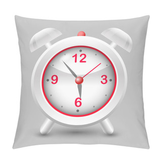 Personality  Vector Illustration Of A Red Alarm Clock. Pillow Covers