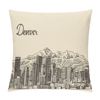 Personality  Hand Drawn Denver City Pillow Covers