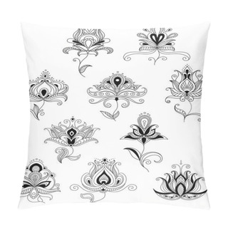 Personality  Ethnic Paisley Outline Floral Design Elements  Pillow Covers