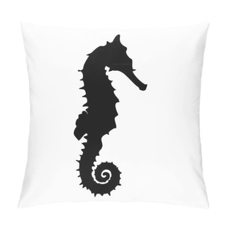 Personality Black Seahorse Vector Pillow Covers