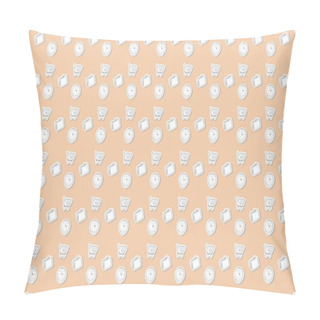 Personality  Colored Background With Different Accessories Pillow Covers