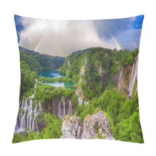Personality  Morning Over Waterfalls In Plitvice Park, Croatia Pillow Covers