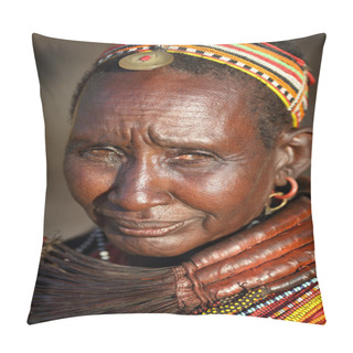 Personality  Unidentified Old Samburu Woman Pillow Covers