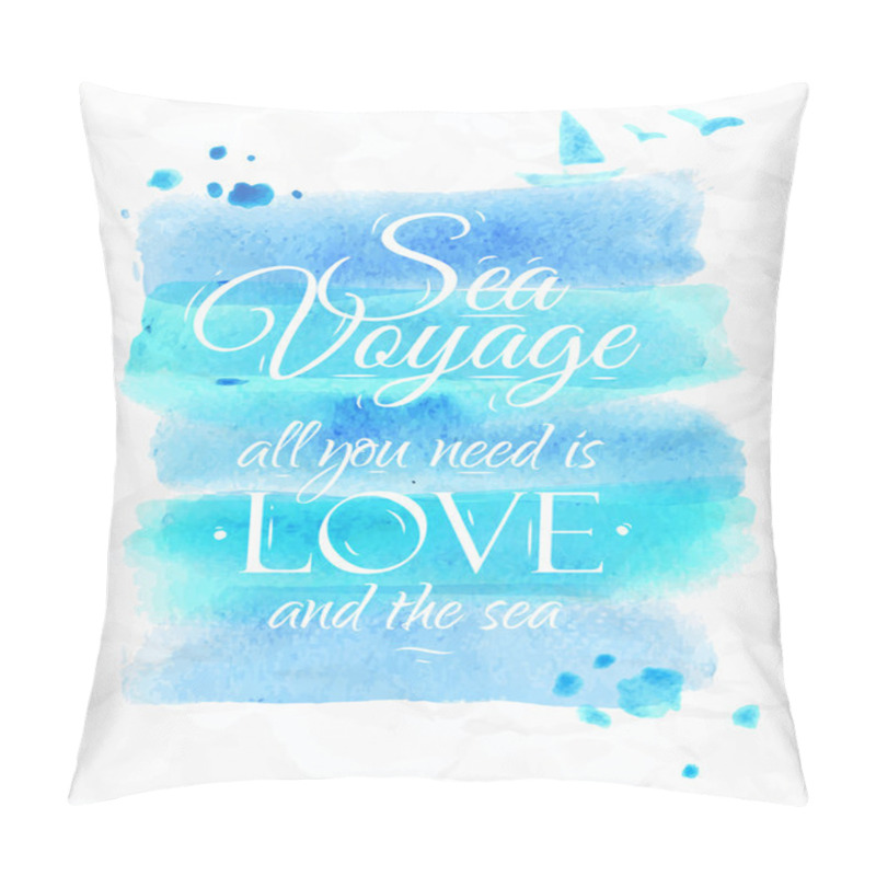 Personality  Sea watercolor poster pillow covers
