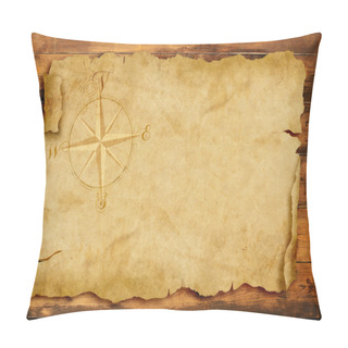 Personality  Windrose On Old  Parchment With Copy Space Pillow Covers