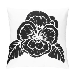Personality  Poppy Flower Silhouette Pillow Covers