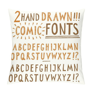 Personality  Hand Drawn Vector Fonts Set Pillow Covers