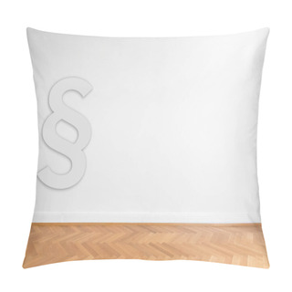 Personality  Paragraph Symbol In Front Of Ehite Wall Background - Law Concept  Pillow Covers
