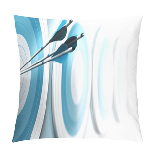 Personality  Targets And Three Arrows Reaching The Center Pillow Covers