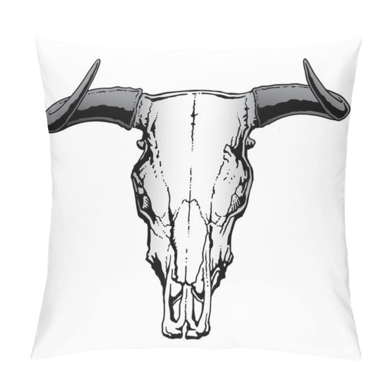 Personality  Western Bull or Steer Skull pillow covers