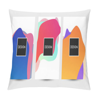 Personality  Abstract Fluid Graphics Of Poster Or Book Cover Design. Vibrant Gradient Color. Pillow Covers
