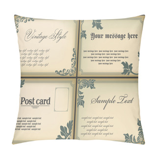 Personality  Set Of Post Cards Pillow Covers