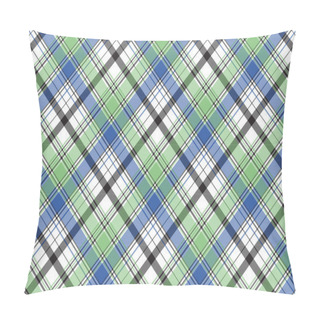 Personality  Diagonal Check Plaid Texture Seamless Pattern. Vector Illustration. Pillow Covers
