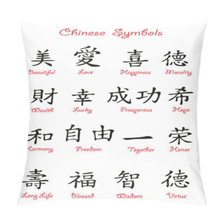 Personality  The Chinese Symbols Pillow Covers