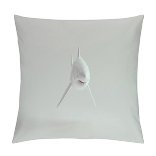 Personality  Great White Shark Pure White 3d Illustration Render Pillow Covers