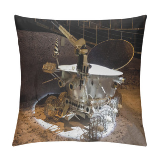 Personality  Moon Rover On The Surface Of The Planet. Exhibition. Pillow Covers