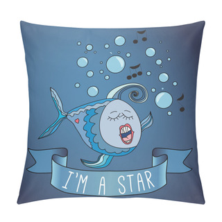 Personality  Singing Fish Pillow Covers
