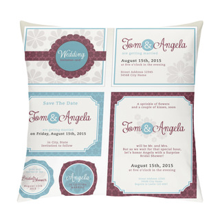 Personality  Wedding Invitation Card Templates Pillow Covers