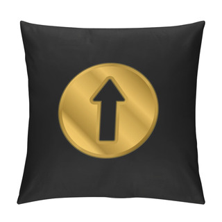 Personality  Ahead Gold Plated Metalic Icon Or Logo Vector Pillow Covers