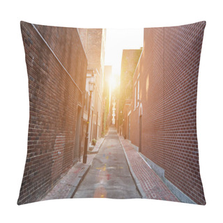 Personality  Landmark Boston Beacon Hill Streets And Historic Brick Buildings Pillow Covers