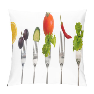 Personality  Fruits And Vegetables On The Forks Pillow Covers