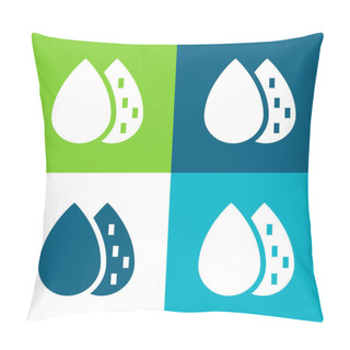 Personality  Almond Flat Four Color Minimal Icon Set Pillow Covers